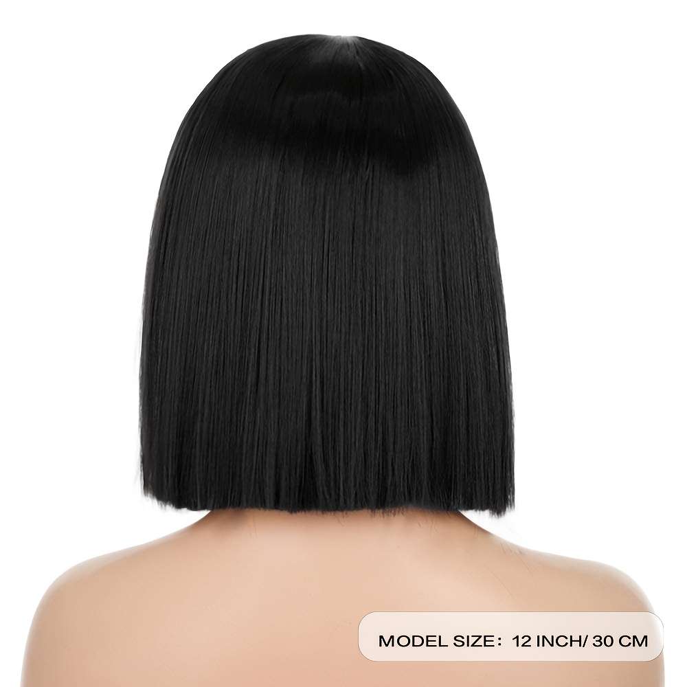 1Pc Black 30.48cm Fashion Design Wig