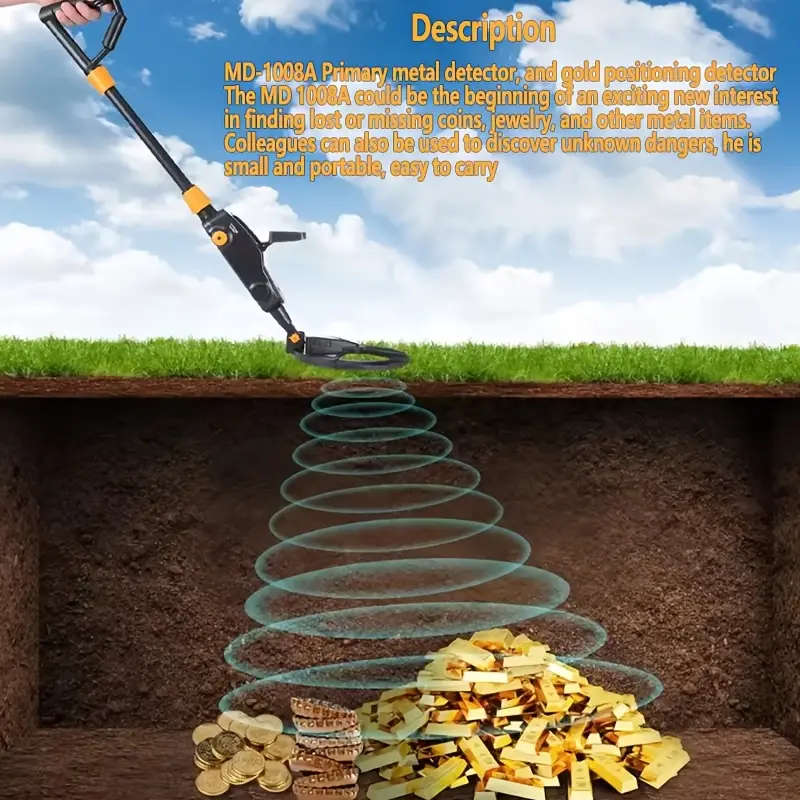 Adjustable Sensitivity Metal Detector with LCD Display