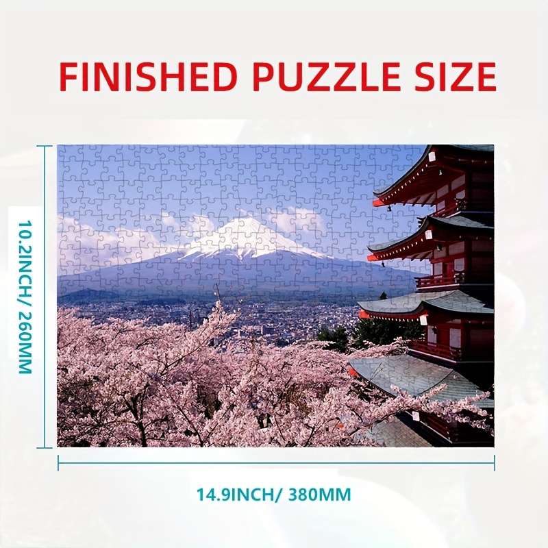 1000pcs Fuji Mountain Landscape Jigsaw Puzzle for Adults Mini 70.1cm x 50.04cm Pape