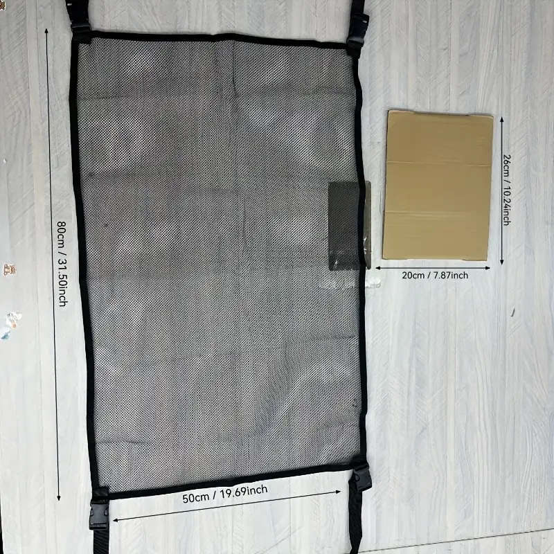 1 Large-Capacity Roof Storage Net With Expandable Mesh Storage Bag