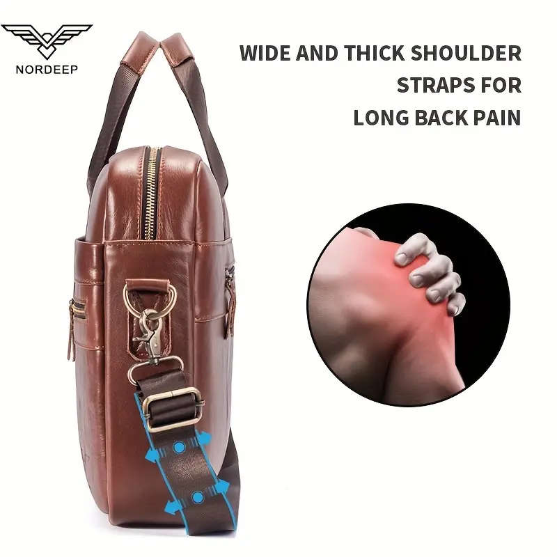 Genuine Leather Laptop Briefcase