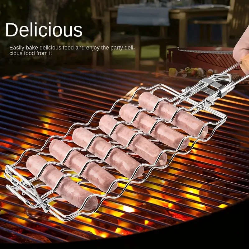 1pc Grilling Basket - Sausage Grill Net BBQ Tools - The Perfect Barbecue Accessory