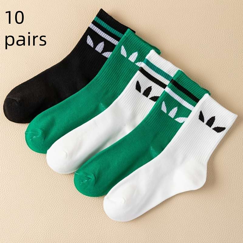 10 Pairs Multicolor One Size High Elastic Socks