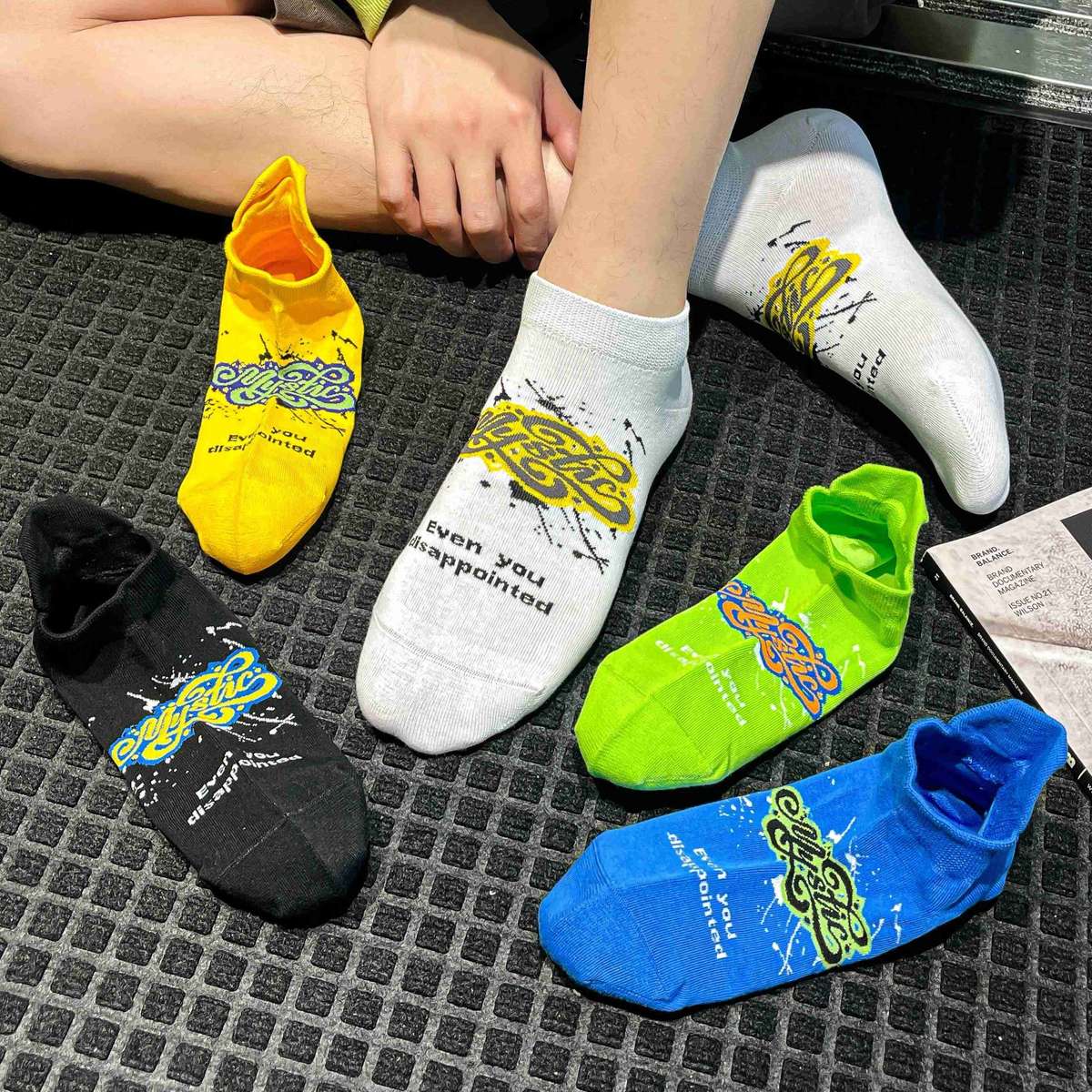 5 Pairs Of Mixed Colors High Elastic Socks