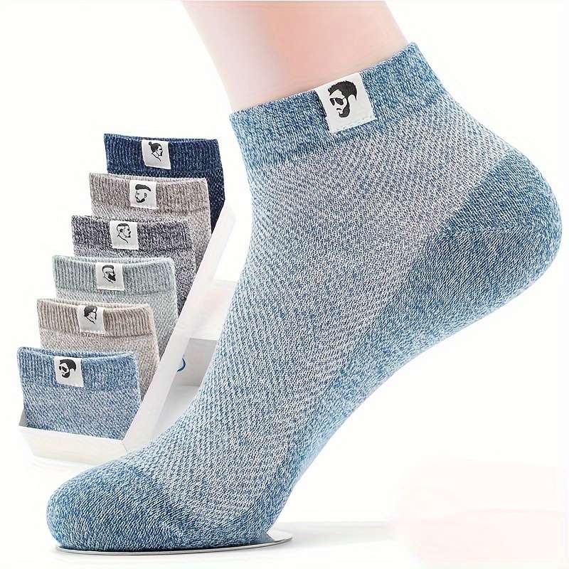 1 Pair Of Gray Short Socks One Size High Elastic Socks