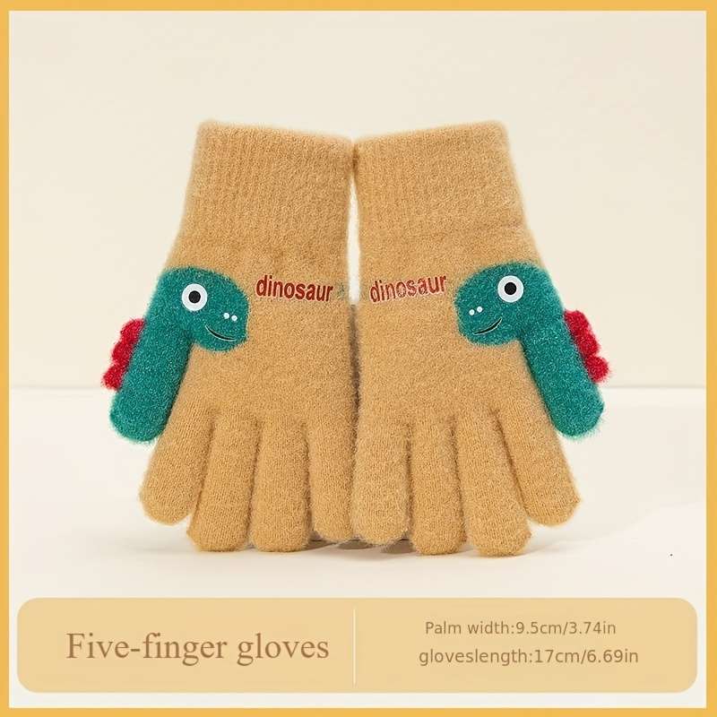 1 Pair Grey Warm Gloves