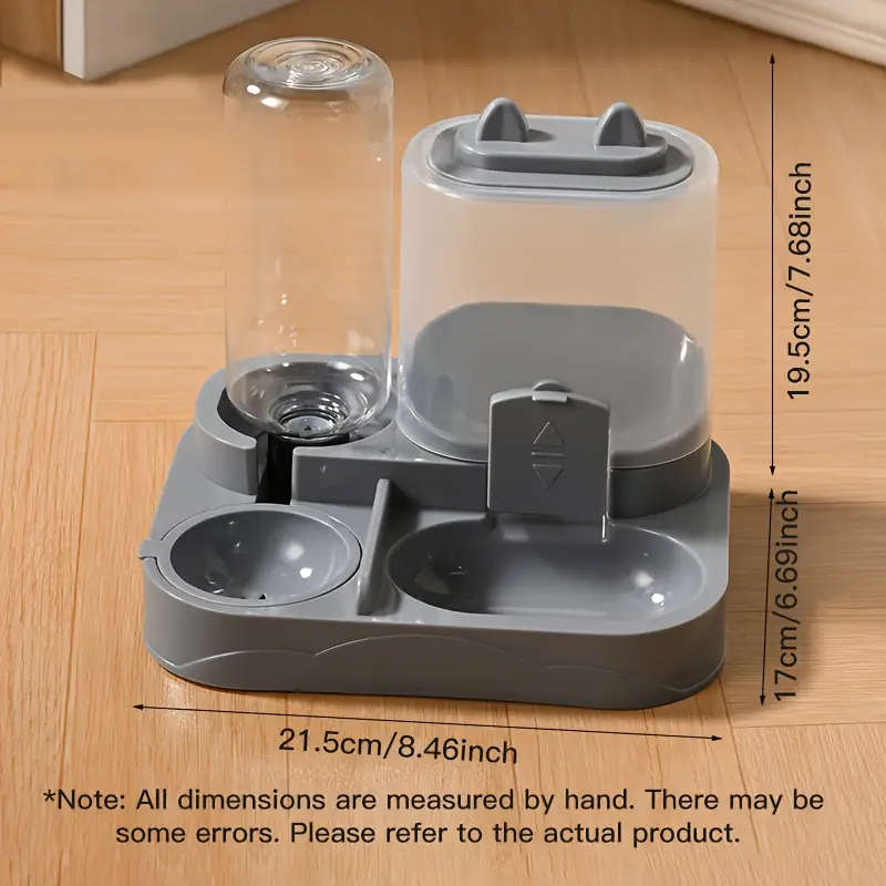Automatic Gravity Feeding Cat and Dog Feeding System Grey