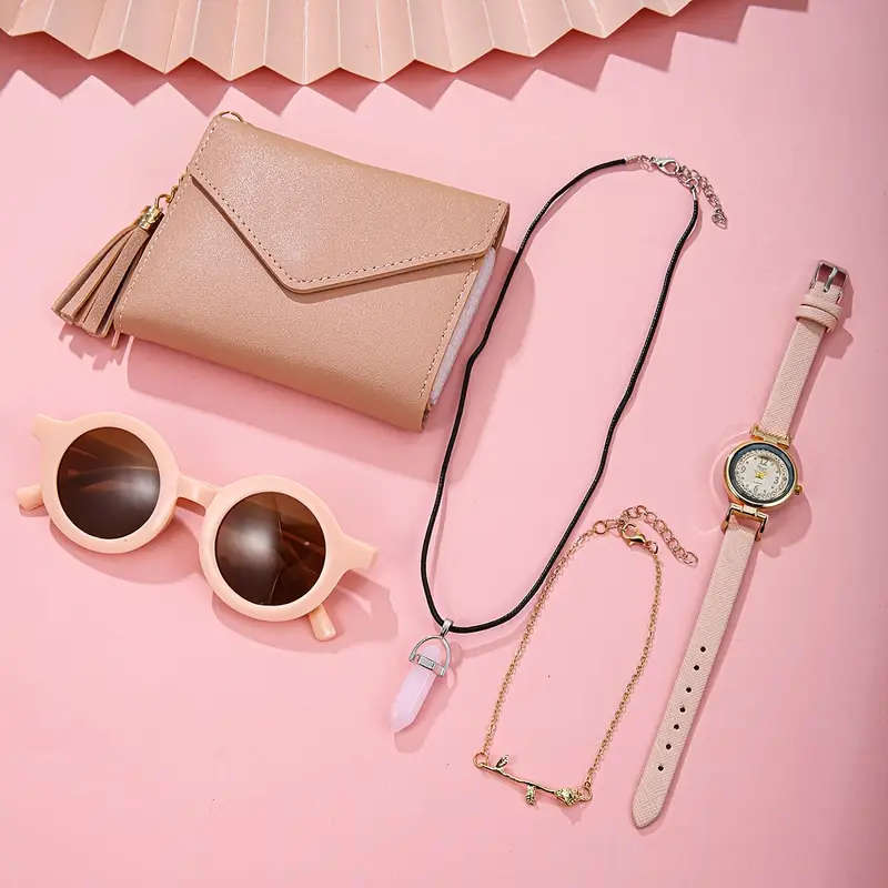 8Piece Set Men'S Watch Gift Box Set 3 Bracelet Sets Fashion Watches Perfume Belts Greeting Cards Atm