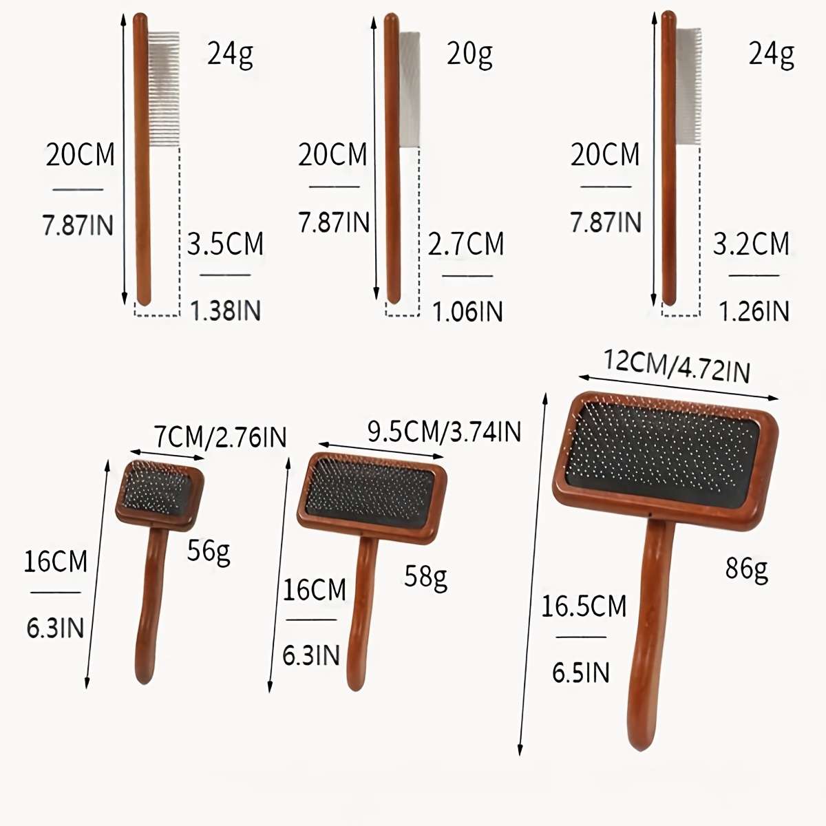 1pc Beauty Brushing Comb Large 12cm Pet Comb