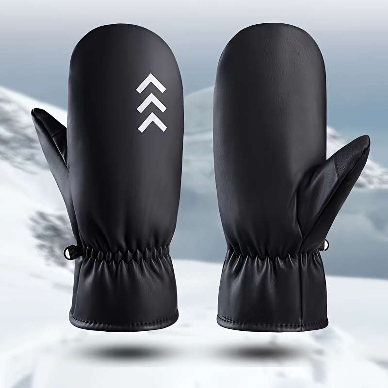 1 Pair Black Arrow Applicable People Unisex Warm Gloves