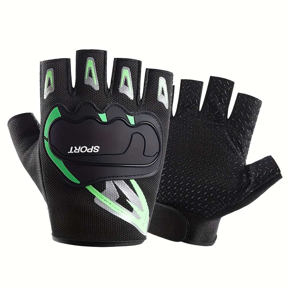 1 Pair Green One Size Outdoor Sports Gloves