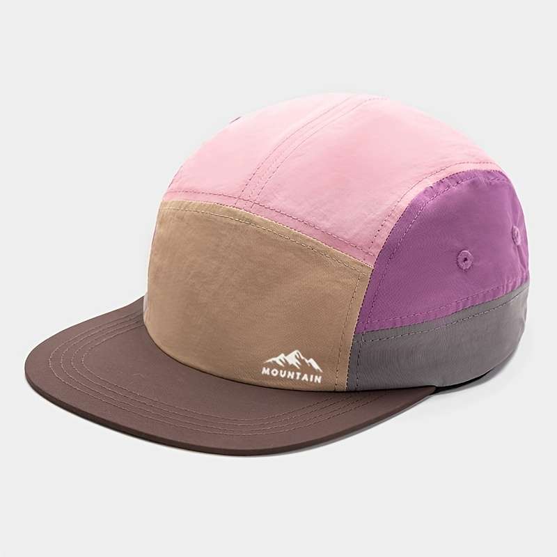 Comfortable And Breathable 5 Panel Hat Hiking Trail Running Hat Printed Pattern Snapback Baseba