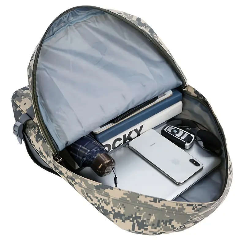 1pc Camouflage Backpack Large Capacity Lightweight Travel Commuter Bag with Adjustable Straps Durabl