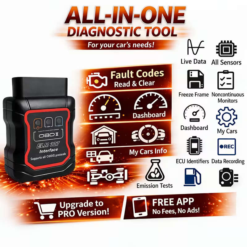 Wireless OBD2 Scanner | Full System Scan
