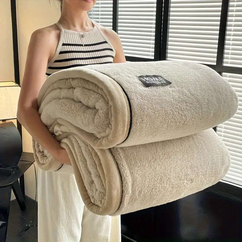 1 Piece Of Luxury Knitted Polyester Bed Blanket 120cm×200cm