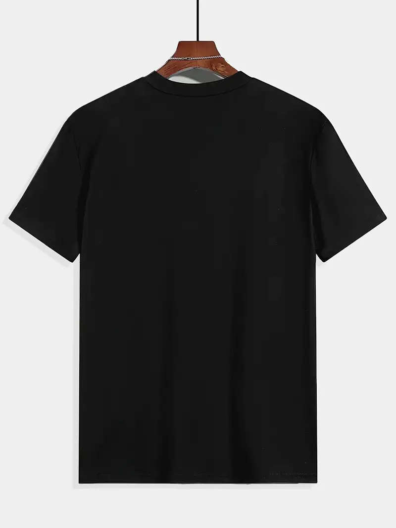 Men's T-Shirt - Casual, Breathable Polyester, Crew Neck, Short Sleeve