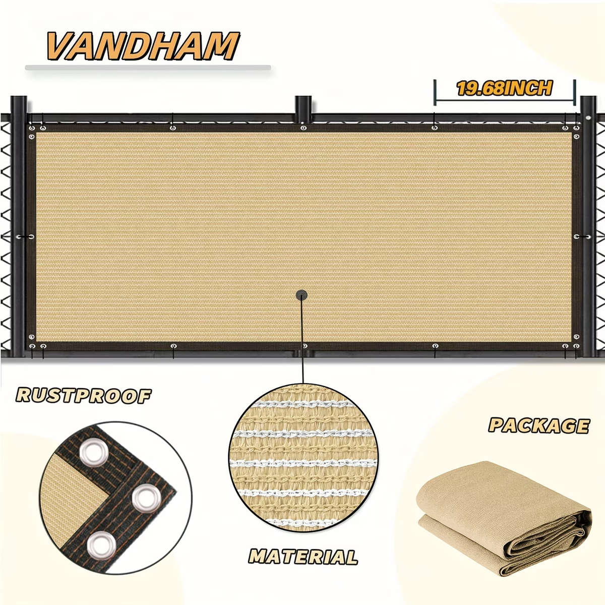 Heavy-Duty Privacy Fence Screen 1 piece