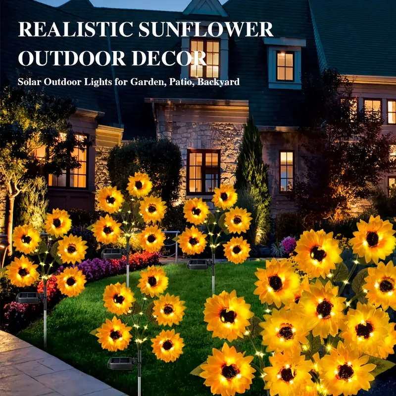 5pcs Solar Sunflower LED Lights