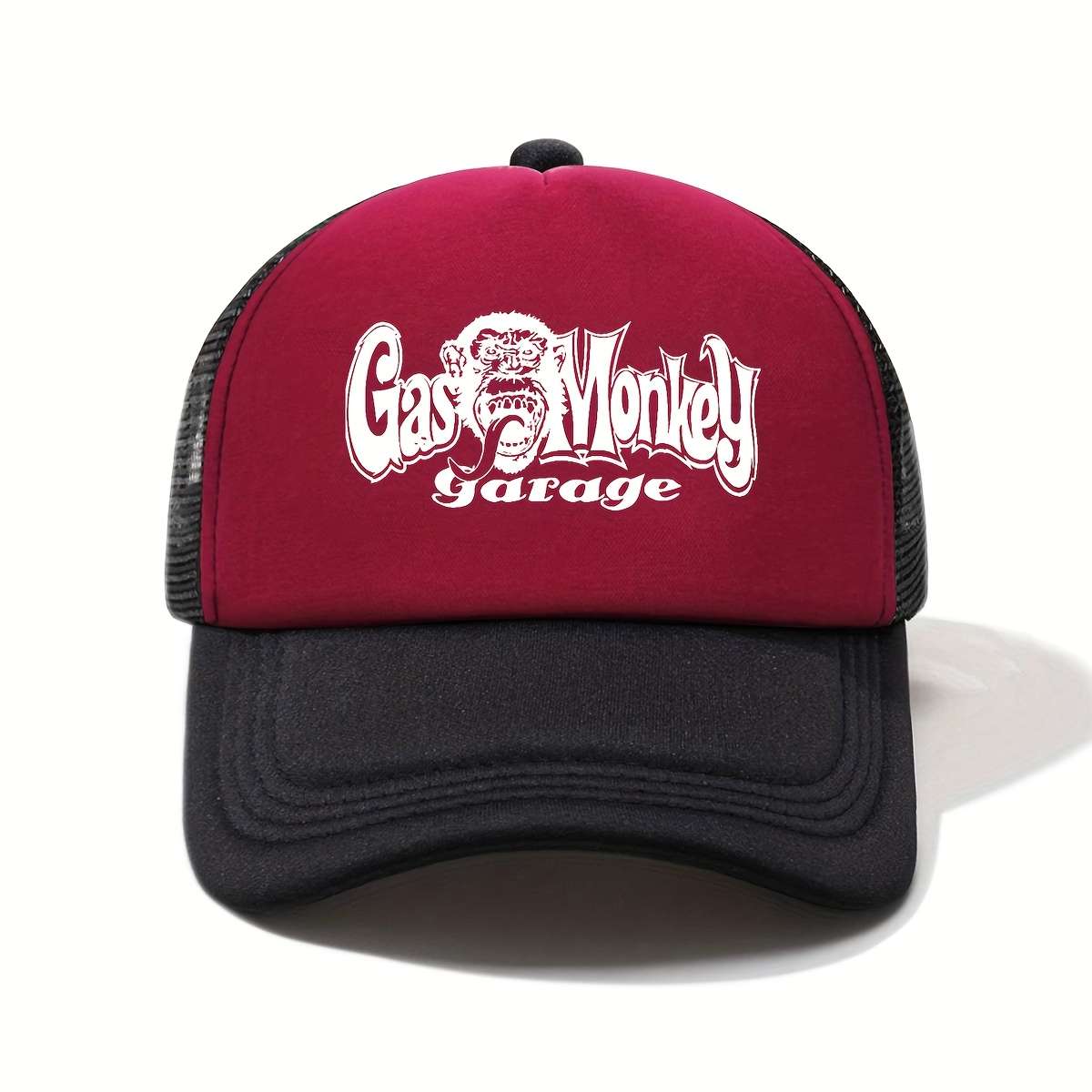 Gas Monkey Garage Printed Half Mesh Baseball Cap Lightweight Sun Hat