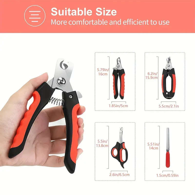 Professional Dog Nail Clippers And Trimmer Set