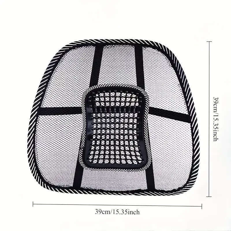 1pc Breathable Mesh Lumbar Support Pillow for Car Seats Summer Cooling Design Breathable Back Cushio