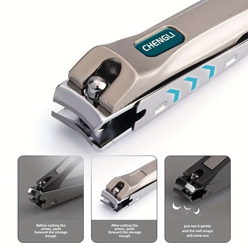 1-Pack Stainless Steel Nail Clippers Sharp Fingernail And Toenail Trimmer