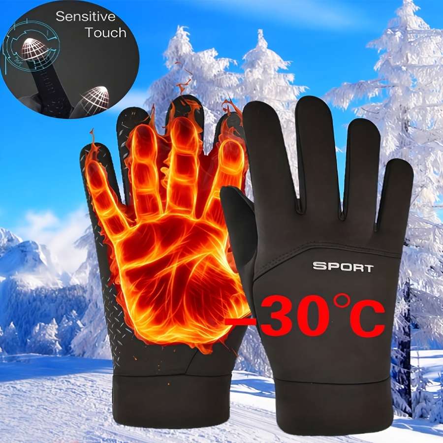1 Pair Black Size L Outdoor Sports Gloves