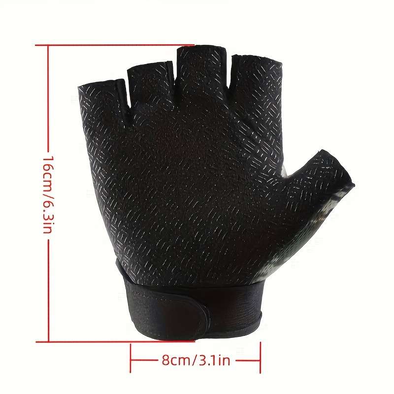 1 Pair Black One Size Fits All Outdoor Sports Gloves