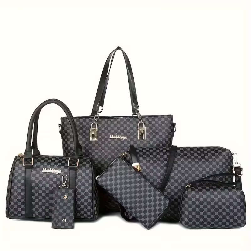6Pcs Large Capacity Handbag Bag Set
