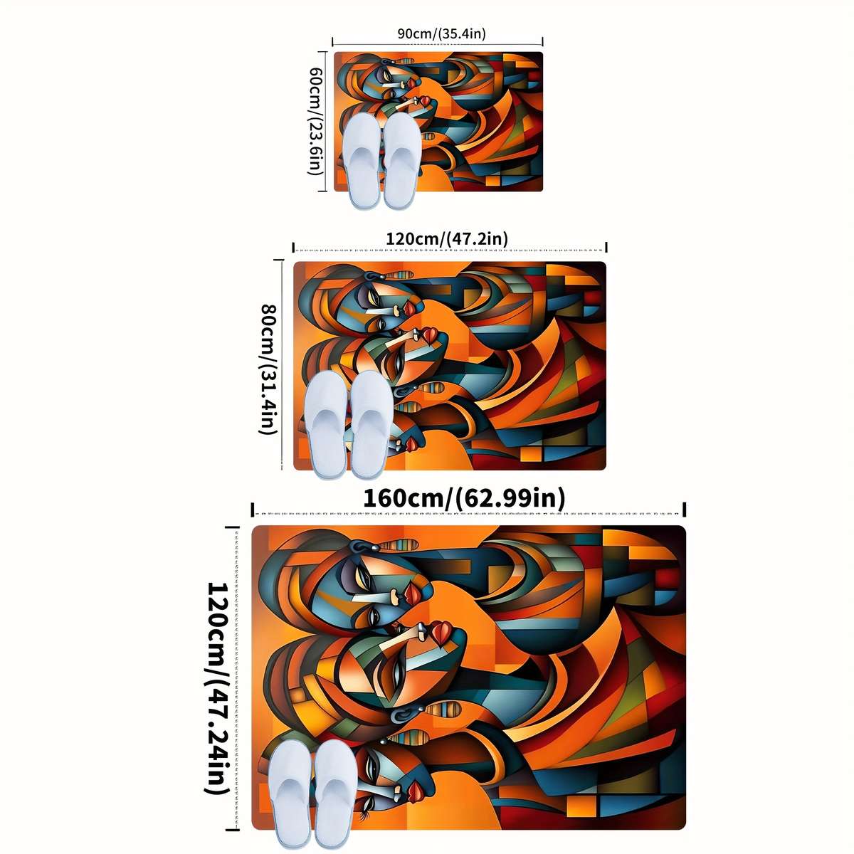 1Pc 60x90cm 23.6x35.4inch Floor Mat