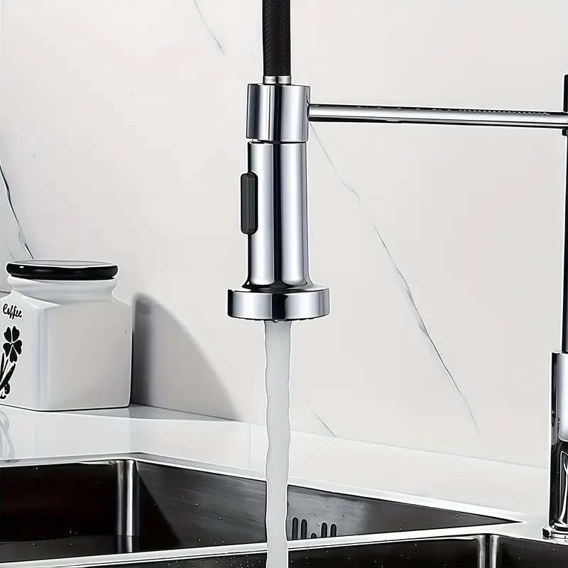 1 Piece Modern Single Hole Pull-Out Kitchen Faucet