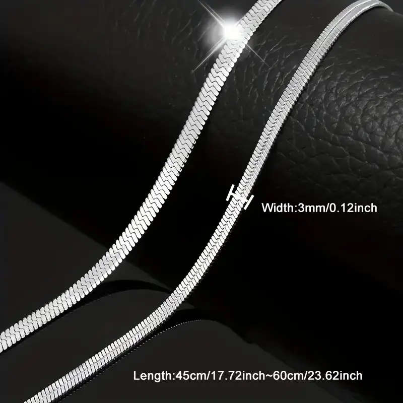 Stainless Steel Snake Chain Necklace 60CM