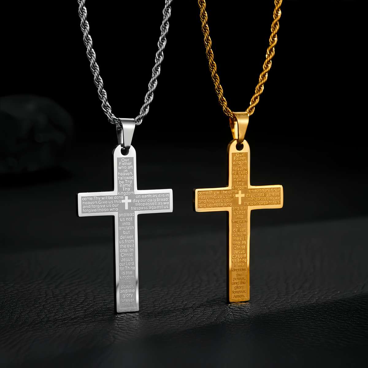 1 Piece Golden Jesus Theme Pendant