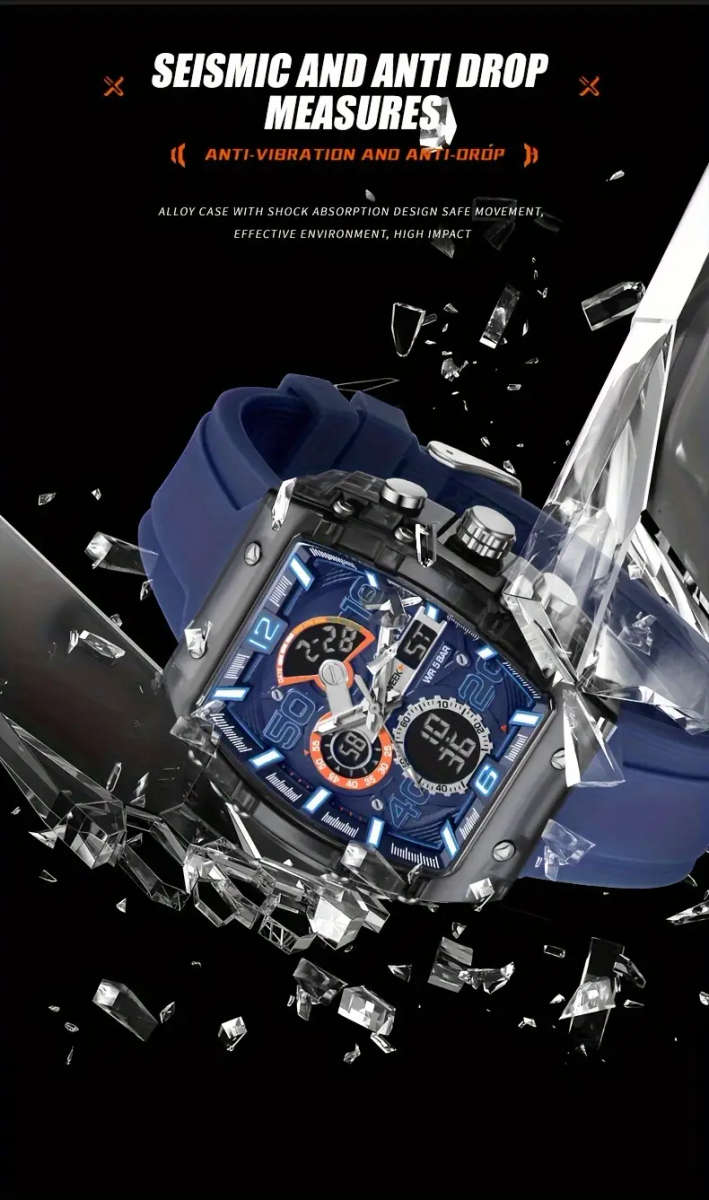 SMAEL Men's Stylish Digital Watch - All Black