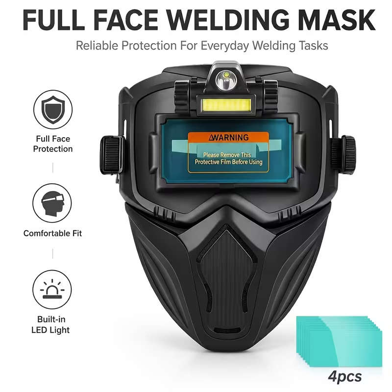 Auto Darkening Welding Helmet with LED Work Light