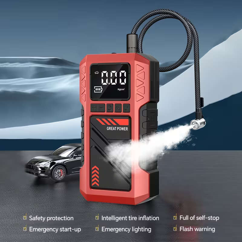 Heavy Duty 9 in 1 Emergency Car Jump Starter and Tyre Inflator