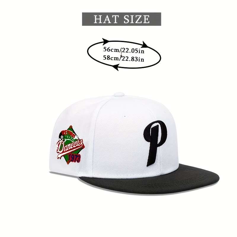 1pc Adjustable Baseball Cap with Embroidered P 1973 Graphic Breathable Polyester Curved Brim