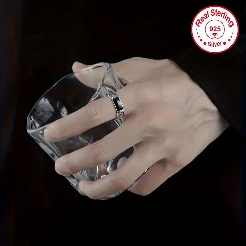 Mens Vintage 925 Sterling Silver Ring