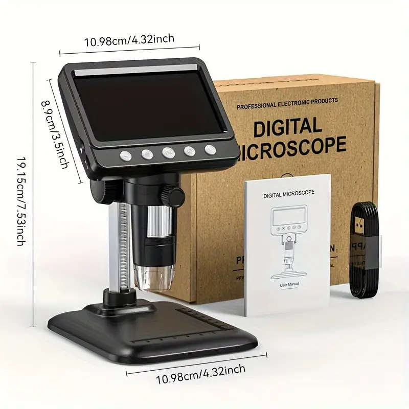 Inskam Professional Digital Microscope with 50-1000X Magnification
