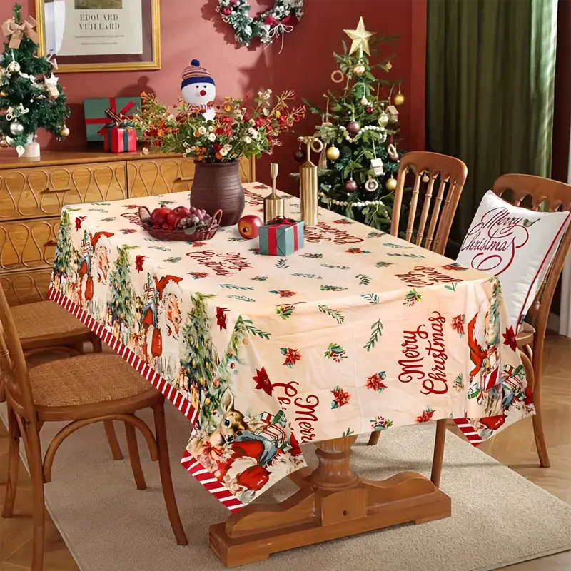 1 Extra-Large Christmas Tablecloth