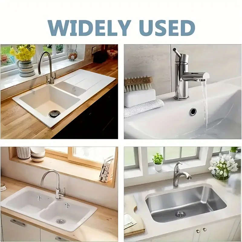 4pcs Sleek Chrome Plastic Overflow Rings for Kitchen Bathroom Sinks Durable Easy Install Replacement