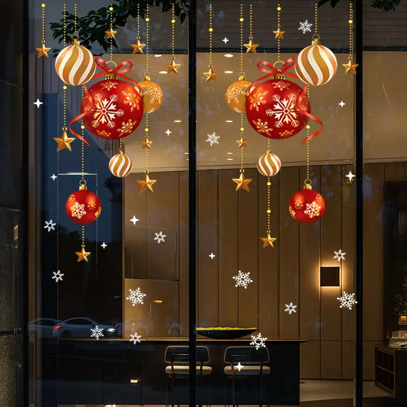 Modern Christmas Window Decal