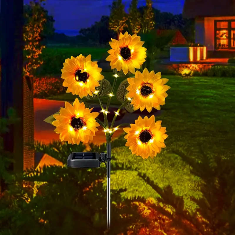 5pcs Solar Sunflower LED Lights