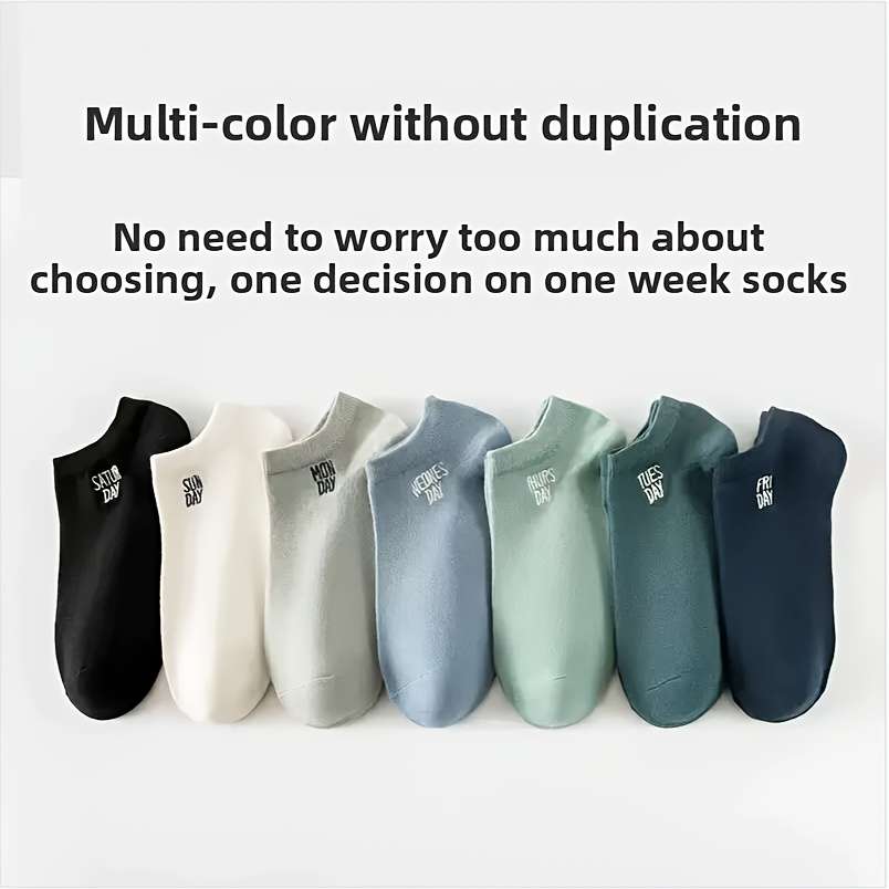 7 Pairs Of Mixed Colors One Size High Elastic Socks