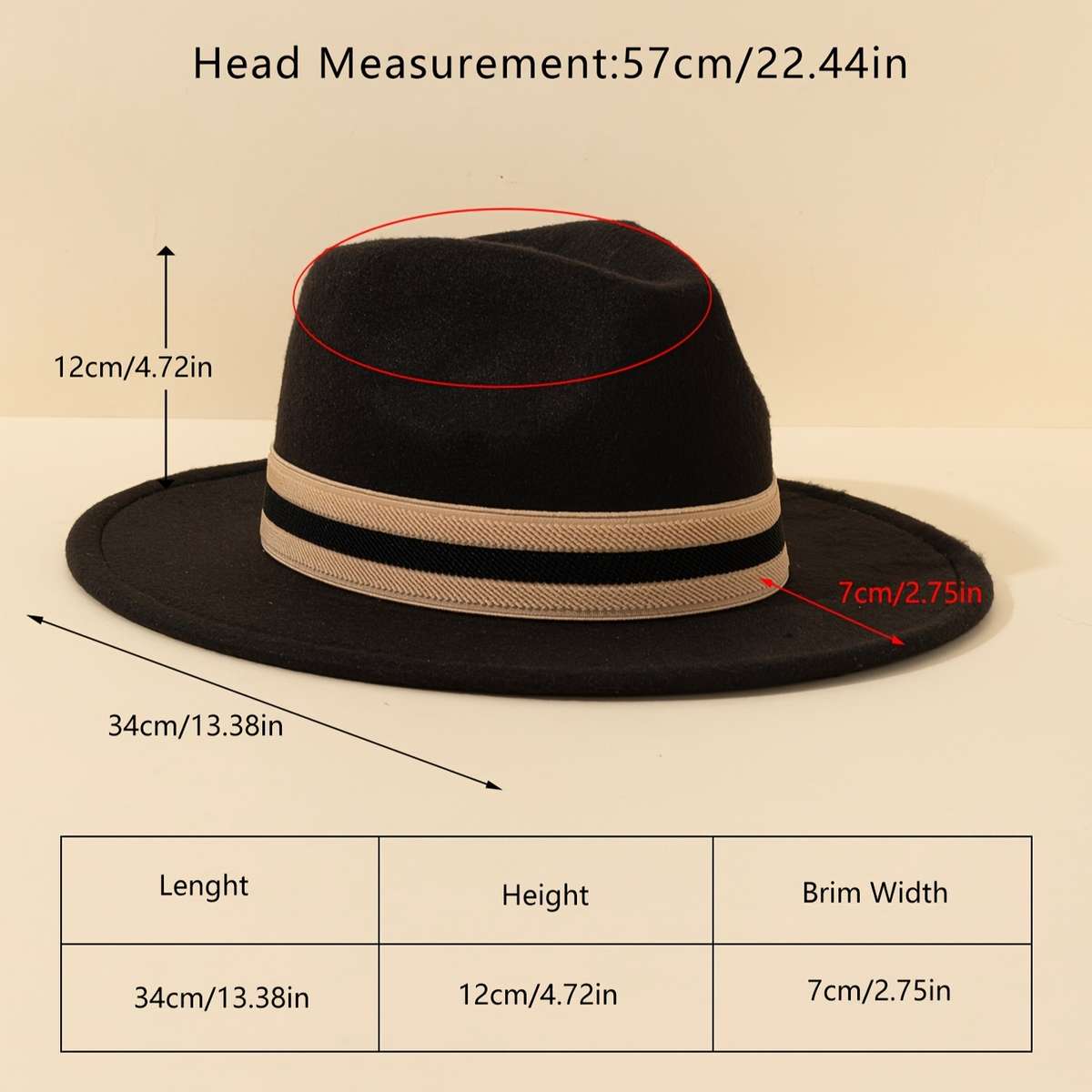 Chic Women'S Fedora Hat with Striped Band Perfect