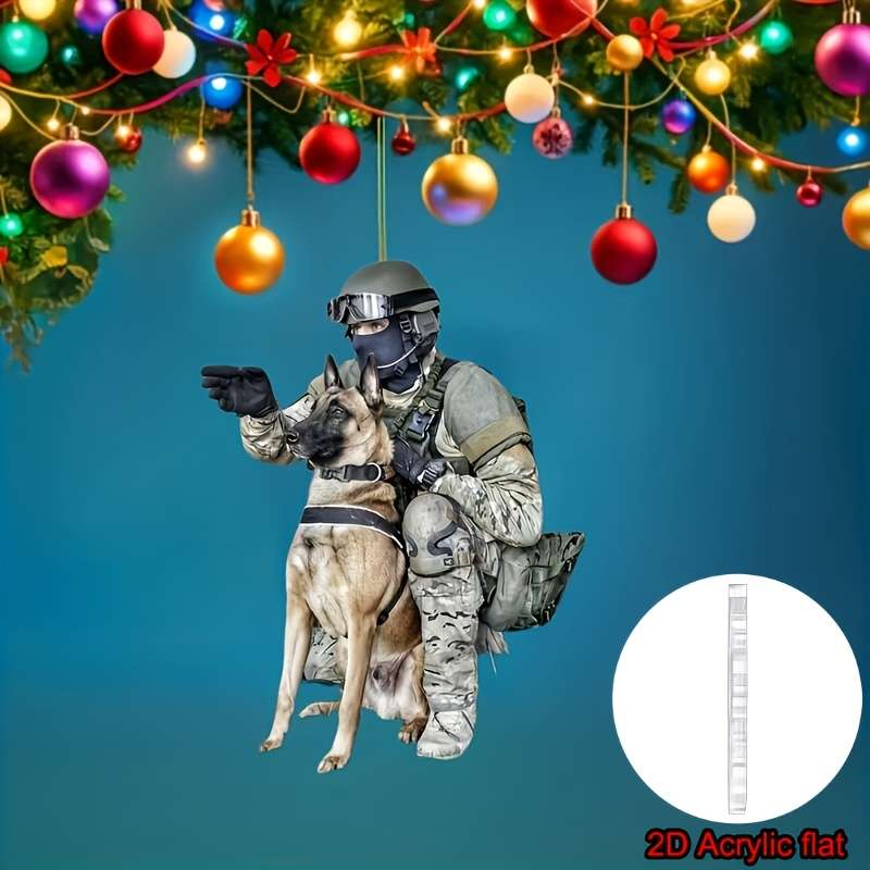 1pc 2D Flat   1 Acrylic Training Dog Car Rearview Mirror Pendant  Multi-Functional Pendan