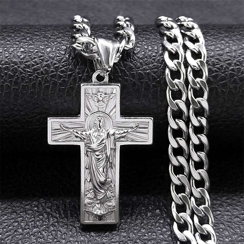 1 Piece Golden Jesus Theme Pendant