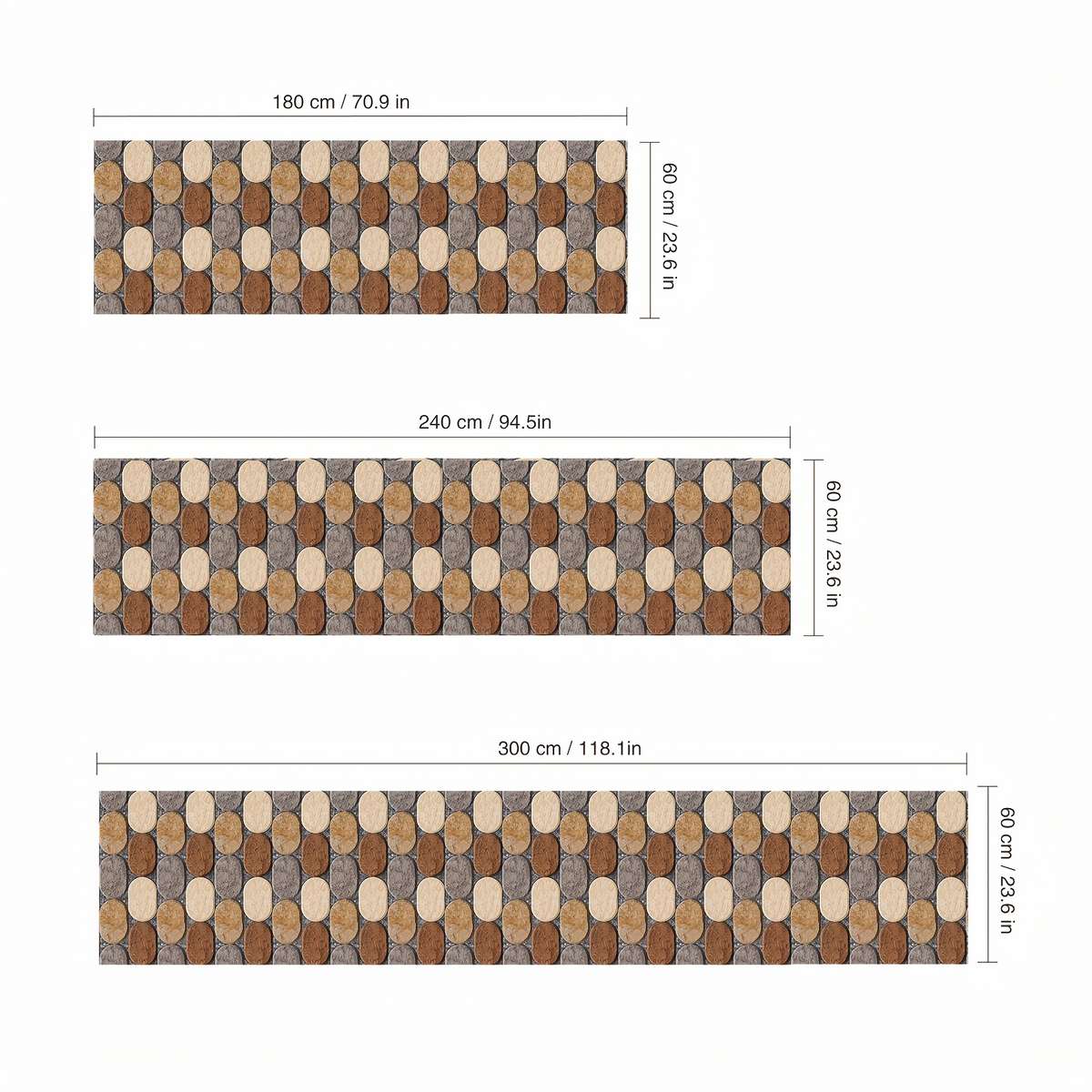 1Pc 60x240cm 23.6x94.5inch Floor Mat