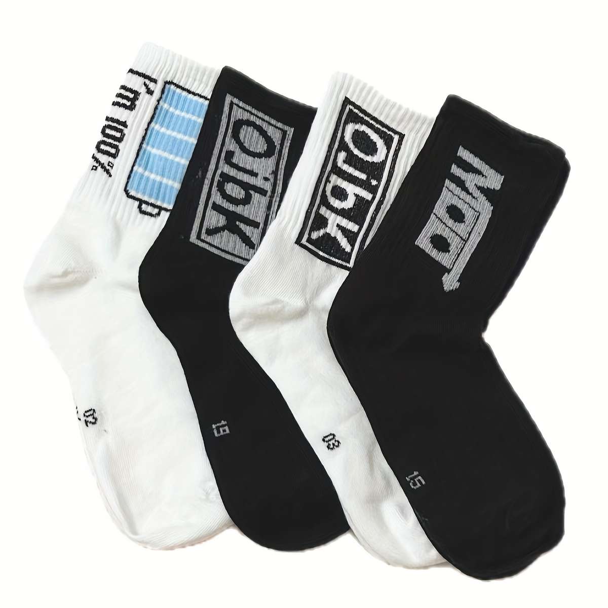 4 Pairs One Size High Elastic Socks