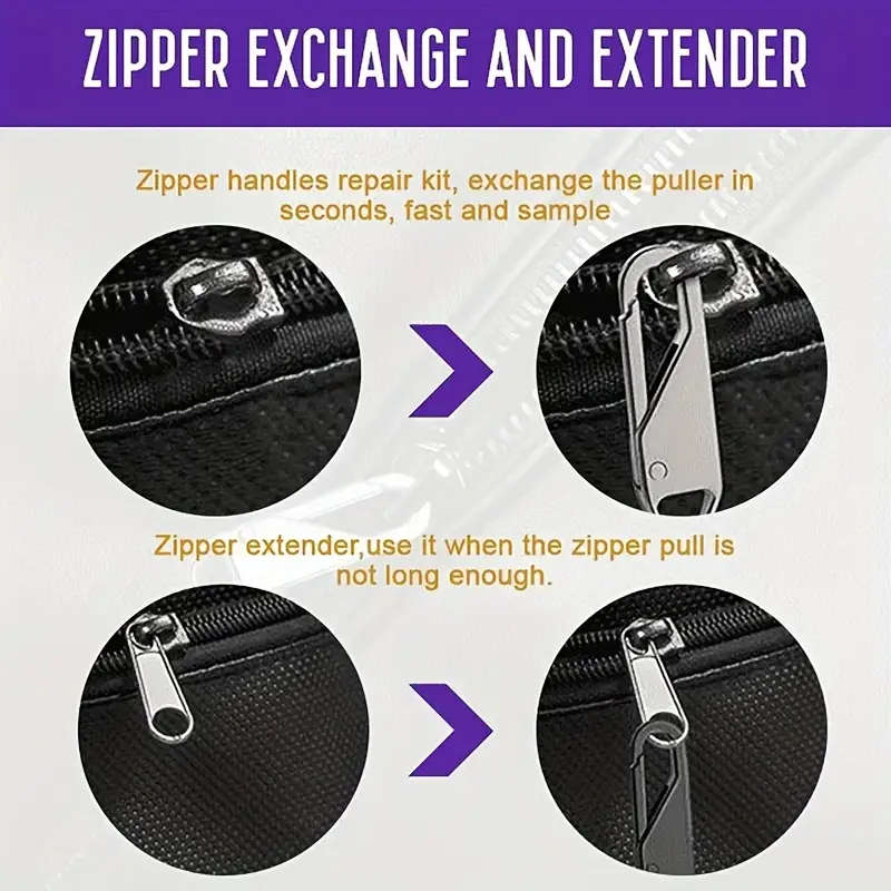 4pcs Versatile Zipper Pull Replacements
